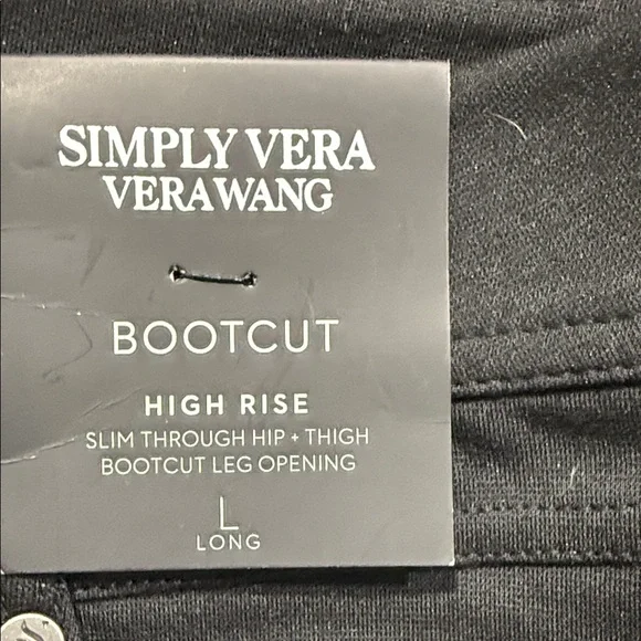 Simply Vera Vera Wang Black High Rise Bootcut Pants - Picture 2 of 5